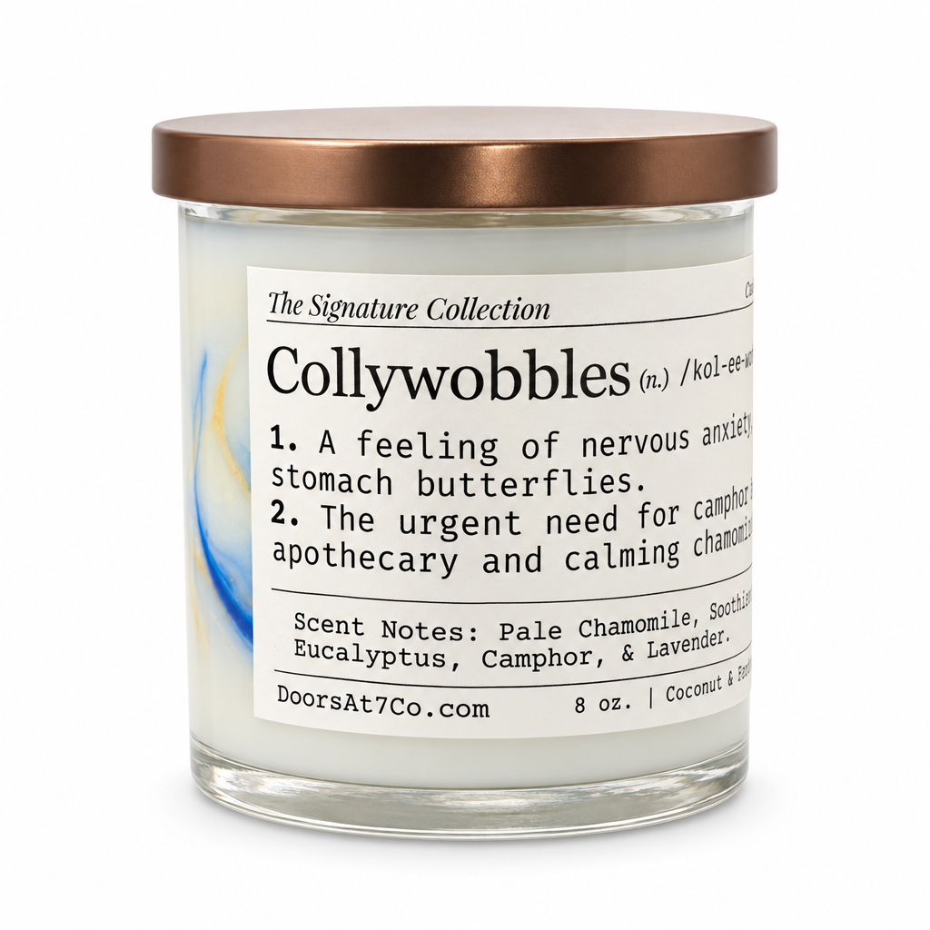 Collywobbles hand-marbled candle