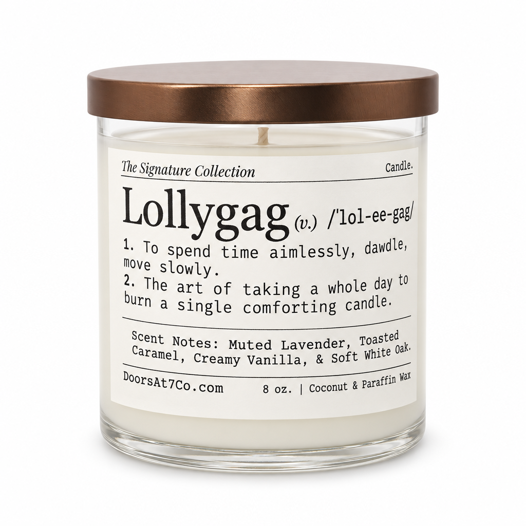 Lollygag hand-marbled candle